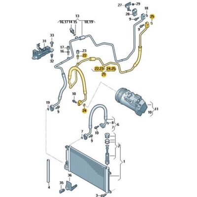 Kältemittelleitung Klimaleitung Ibiza Skoda Fabia VW Polo 6C0820743AE