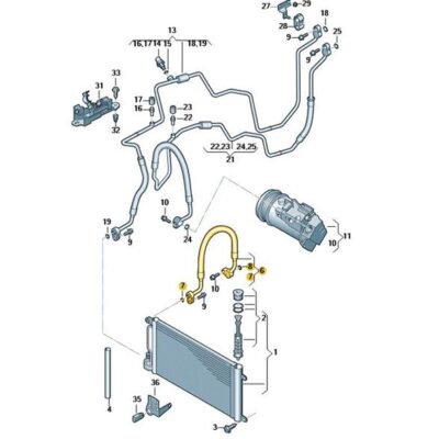 Klimaleitung Klimaschlauch Seat Skoda Fabia VW Polo 6C0816721A