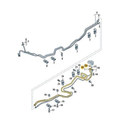 Kältemittelleitung Klimaleitung hinten VW T6 7E1816733