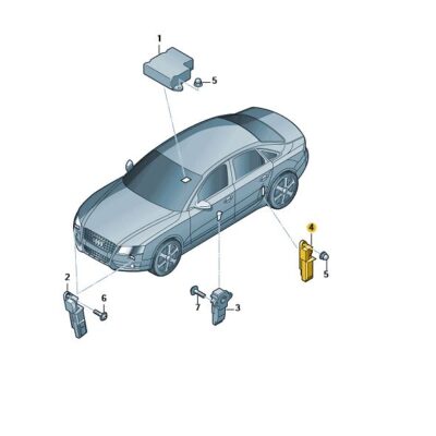 Crashsensor Querbeschleunigungsgeber Audi A4 A5 A6 Q5 VW 1K0909606C
