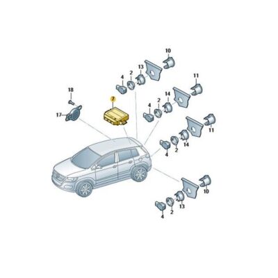 Steuergerät für Einparkhilfe VW Tiguan 5N0919475B
