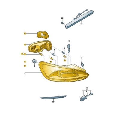 Schlussleuchte Rückleuchte Rücklicht links VW Scirocco 1K8945095R