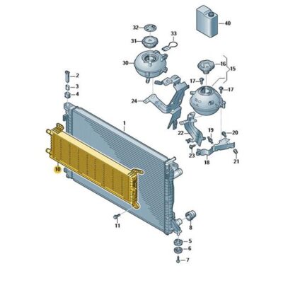 Zusatzkühler für Kühlmittel Audi Q5 80A145804F