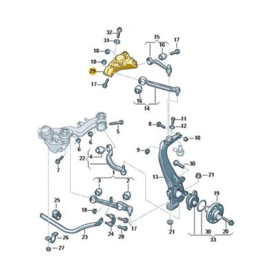 Lagerbock Stoßdämpfer vorne oben Audi A6 4F0412391C