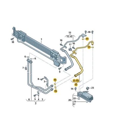 Öldruckleitung Getriebe Ölkühler VW Passat 3C0317801L