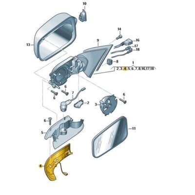 Blinkleuchte links Außenspiegel Blinker VW Phaeton 3D0949101B