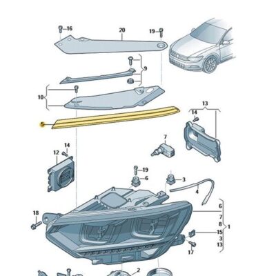 Abdeckblende links rechts VW Passat 3G0941119B 3G0941120B