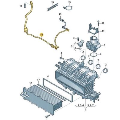 Rohr Schlauch Audi Seat Skoda VW 04E133366CT
