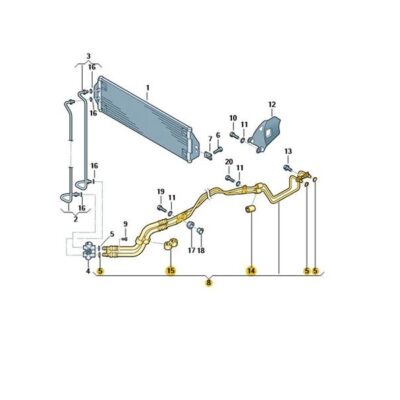 Öldruckleitung Getriebe Ölkühler Audi Q7 VW Touareg 7L6317801F