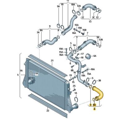Druckschlauch Schlauch Rohr Audi Seat Skoda VW 3C0145832D