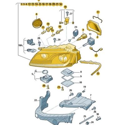 Scheinwerfer für Kurvenlicht vorne links Audi A5 8T0941029AN