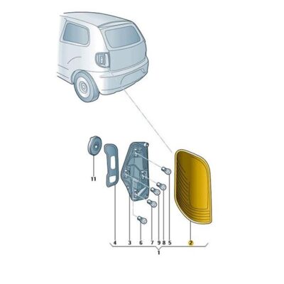 Schlussleuchte Rückleuchte Rücklicht links Skoda Citigo 1ST945111D
