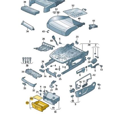 Schublade Sitz links Seat Ateca VW Caddy Tiguan 5NA882601 82V