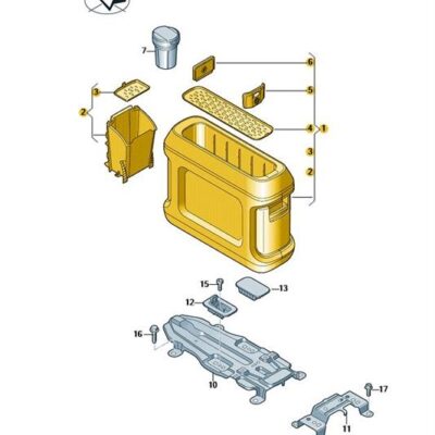 Mittelkonsole Ablage Konsole People VW ID.Buzz 1T3061120