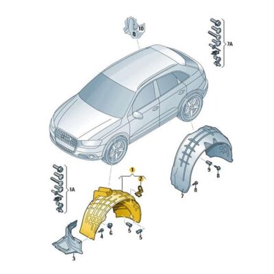 Radhausschale Innenkotflügel vorn links Audi Q3 8U0821171D