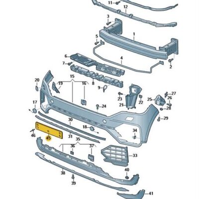 Kennzeichenträger schwarz VW Touareg 760807287 9B9