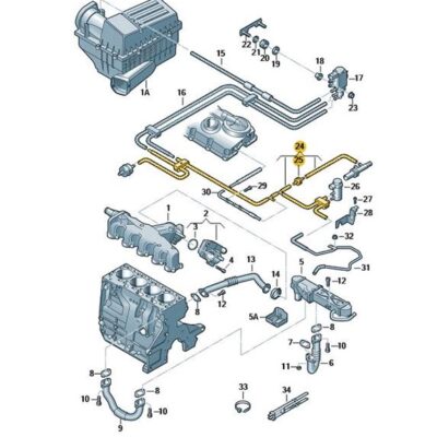 Unterdruckschlauch Schlauch Audi Seat Skoda VW 03L131055DC