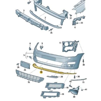 Frontspoiler Spoiler schwarz VW Golf 5G0805901 041