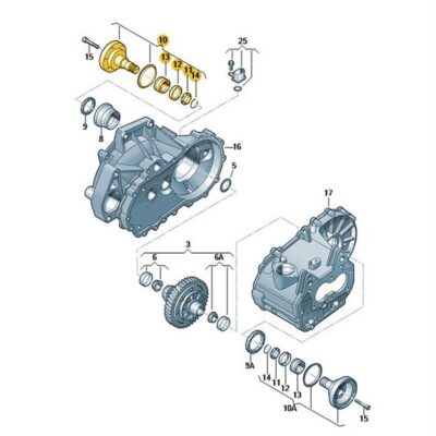Flanschwelle Audi Seat Skoda VW 02T409344