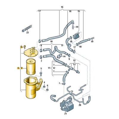Kraftstofffilter Filter Skoda Yeti VW Golf Passat 1K0127400N