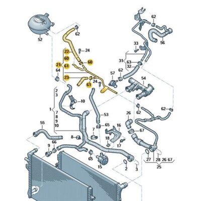 Entlüftunsrohr Rohr Leitung Audi Seat Skoda VW 5Q0121064BB