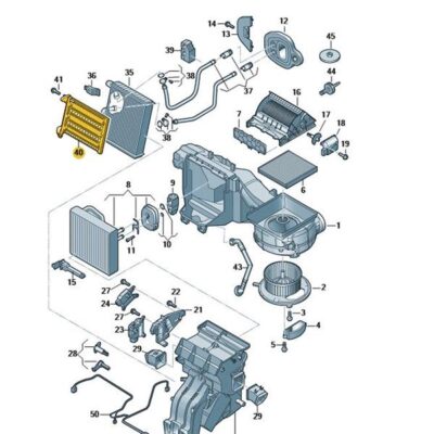 Heizelement für elektrische Luftzusatzheizung Skoda VW 5Q0963235E