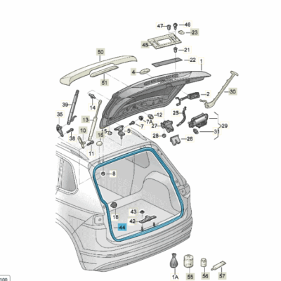 Dichtung Heckklappe Dichtgummi Kofferraum VW Tiguan 5NA827705A 9B9