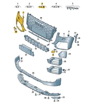 Stossfängerabdeckung Abdeckung rechts Audi Q2 81A807108B GRU