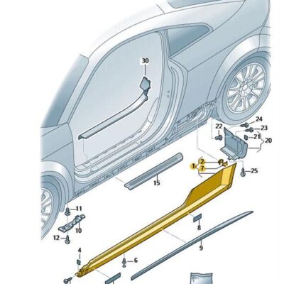 Unterholmverkleidung Schweller links Audi TT 8S0853859D GRU