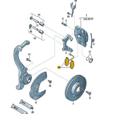 Bremsbeläge Bremsklötze vorne Audi A6 4F0698151D