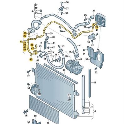 Klimaleitung Schlauch Klimaanlage Audi Seat Skoda VW 1K0820741BN