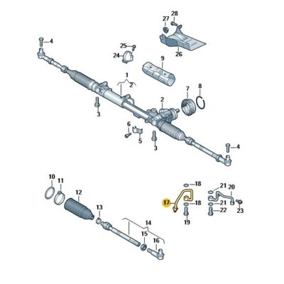Druckrohr Rohr Lenkgetriebe VW Phaeton 3D1422859C