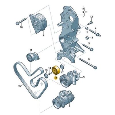 Riemenspanner Spannrolle VW T6 Amarok 03L145276C