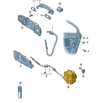 Türschloss links hinten Audi Seat Skoda VW Passat 3C4839015A