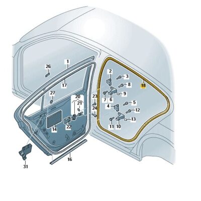 Dichtung Schiebetür Tür Türdichtung rechts VW Passat 3G9867914L 5AP