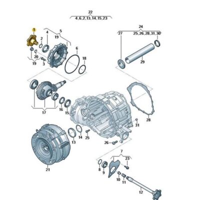 Flanschwelle Audi A4 A5 A6 A7 A8 0B6409356B