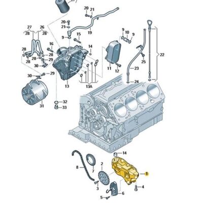 Ölpumpe Pumpe Audi A8 VW Phaeton 077115105J