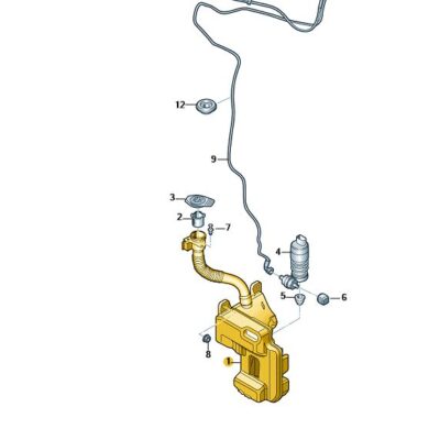 Waschwasserbehälter Scheibenwaschanlage Audi A3 VW Golf 5WA955453A
