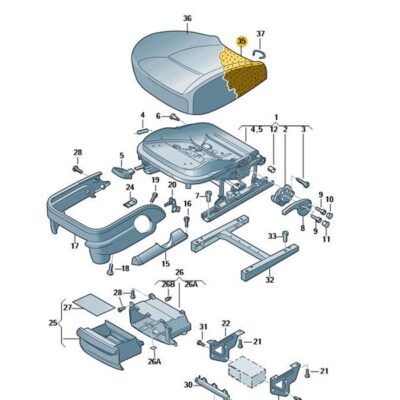 Sitzpolster Sitzkissen Fahrersitz Polster vorne VW Caddy 2K0881375