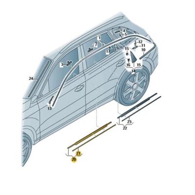 Fensterschachtabdichtung links vorn Audi Q5 8R0853283H T94