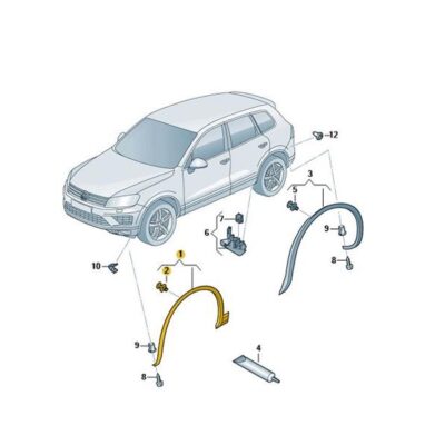 Radabdeckung rechts vorn VW Touareg 7P6853718F GRU