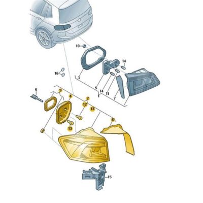 Schlussleuchte Rücklicht rechts VW Golf Sportvan 510945096AE
