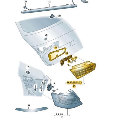 LED Schlussleuchte Rückleuchte links Audi A3 8V4945093F