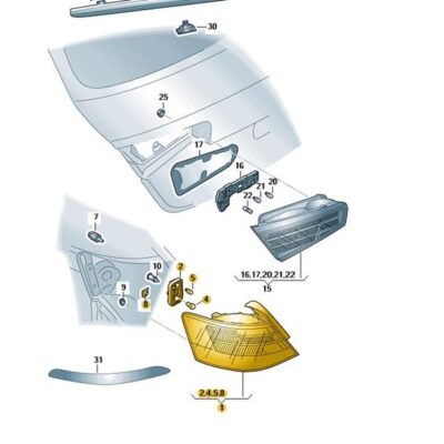 Schlussleuchte Rückleuchte links Audi A3 8V4945069