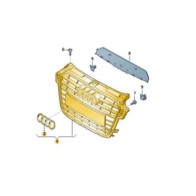 Kühlergrill Frontgrill schwarz Audi A1 8XA853651B VMZ