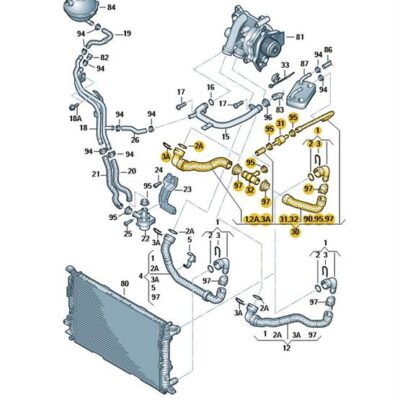 Kühlmittelschlauch Schlauch Audi Q3 5N0122101R