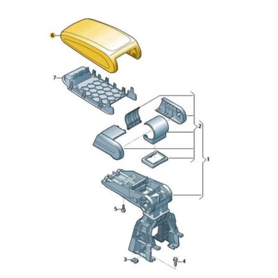 Mittelarmlehne Deckel Mittelkonsole Audi A3 8V0864207G RQI