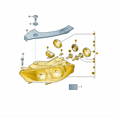 Scheinwerfer vorne rechts VW Scirocco 1K8941006Q