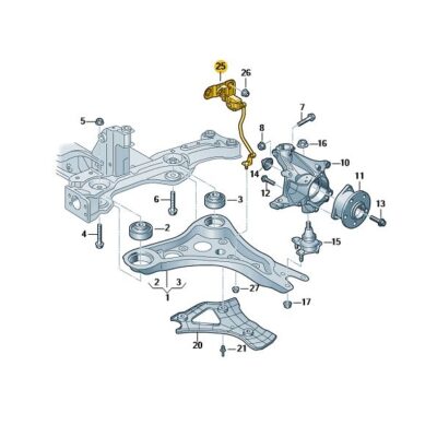 Niveausensor Leuchtweitenreg. links Audi Seat Skoda VW 1EA412521B