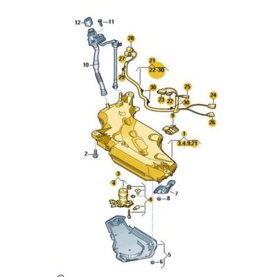 Reduktionsmitteltank plus Heizung Audi A3 Q2 VW Golf 5WA131877R
